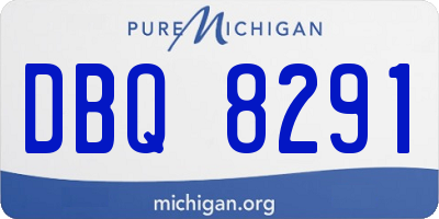MI license plate DBQ8291