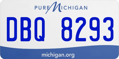 MI license plate DBQ8293