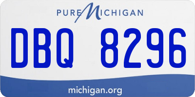 MI license plate DBQ8296