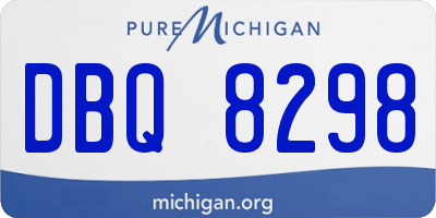 MI license plate DBQ8298