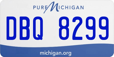 MI license plate DBQ8299