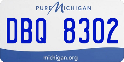 MI license plate DBQ8302