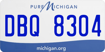 MI license plate DBQ8304