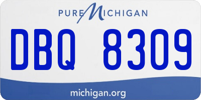MI license plate DBQ8309