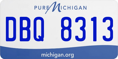 MI license plate DBQ8313