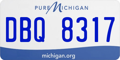 MI license plate DBQ8317