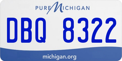 MI license plate DBQ8322