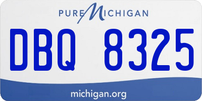MI license plate DBQ8325
