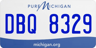 MI license plate DBQ8329