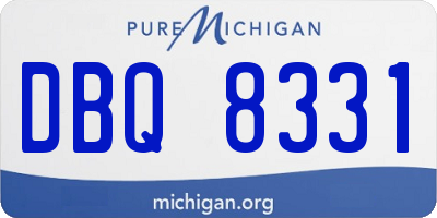 MI license plate DBQ8331