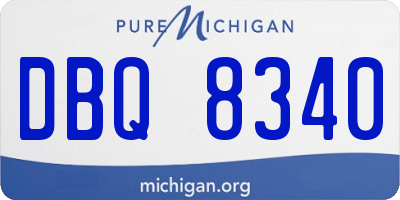MI license plate DBQ8340
