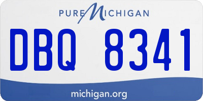 MI license plate DBQ8341