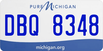 MI license plate DBQ8348