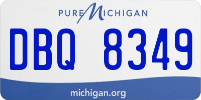 MI license plate DBQ8349