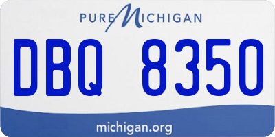 MI license plate DBQ8350