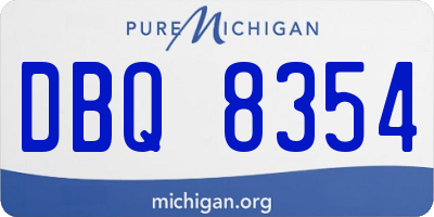 MI license plate DBQ8354