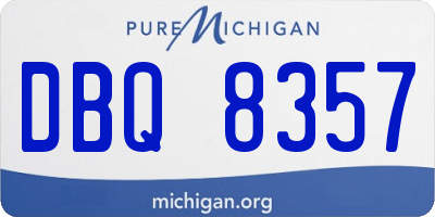 MI license plate DBQ8357