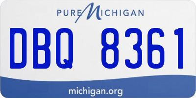 MI license plate DBQ8361