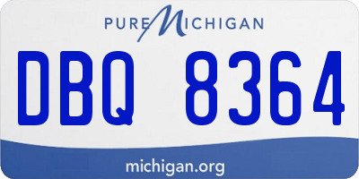 MI license plate DBQ8364