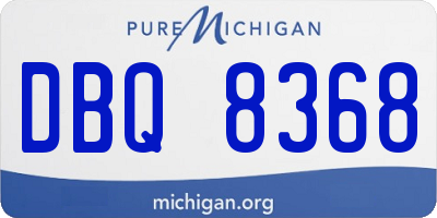 MI license plate DBQ8368