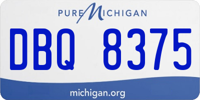 MI license plate DBQ8375
