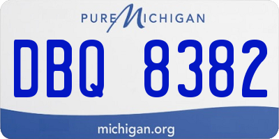MI license plate DBQ8382