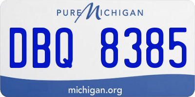 MI license plate DBQ8385