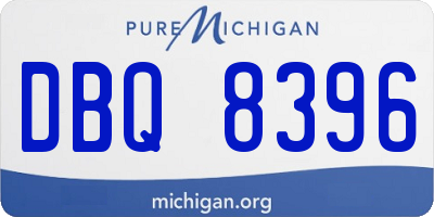 MI license plate DBQ8396