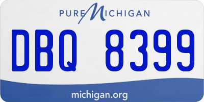 MI license plate DBQ8399