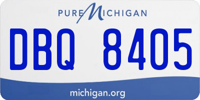MI license plate DBQ8405