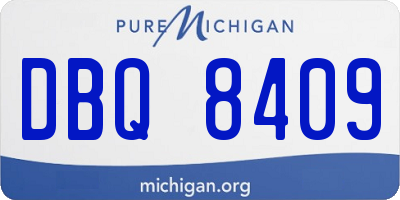 MI license plate DBQ8409