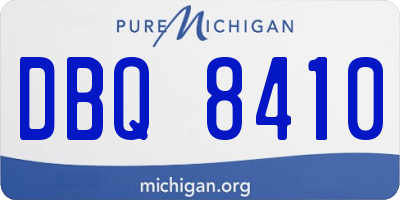 MI license plate DBQ8410