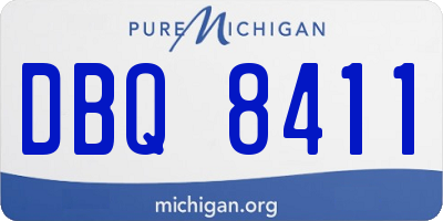 MI license plate DBQ8411