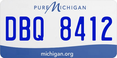 MI license plate DBQ8412