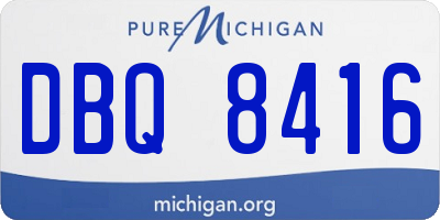 MI license plate DBQ8416