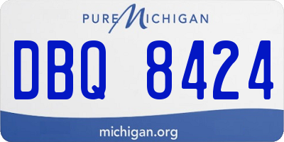MI license plate DBQ8424