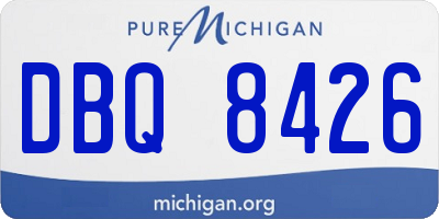 MI license plate DBQ8426