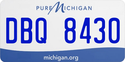 MI license plate DBQ8430