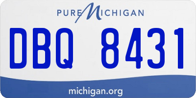 MI license plate DBQ8431
