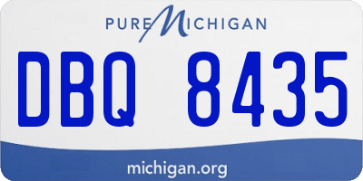 MI license plate DBQ8435
