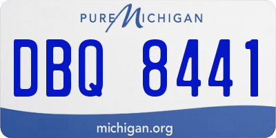 MI license plate DBQ8441