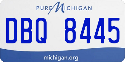 MI license plate DBQ8445