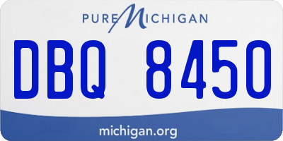 MI license plate DBQ8450