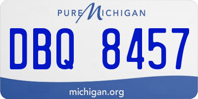MI license plate DBQ8457