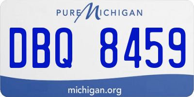 MI license plate DBQ8459