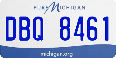 MI license plate DBQ8461