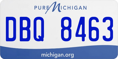 MI license plate DBQ8463