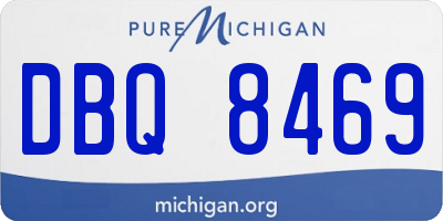 MI license plate DBQ8469