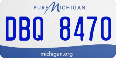 MI license plate DBQ8470