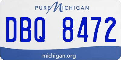 MI license plate DBQ8472